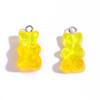 Colorful Transparent Bear Resin Pendant for DIY Jewelry and Keychains