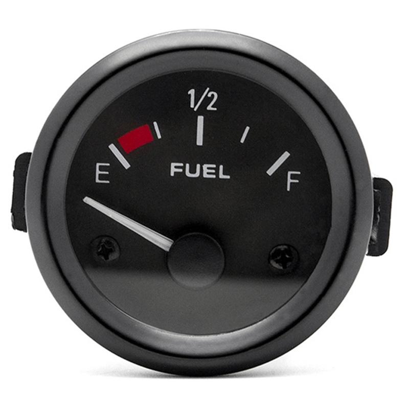 N61R-Auto Fuel Level Gauge Car Modification Instrument Fuel Gauge 0-90Ohms 12V/24V Oil Tank Level 52Mm Universal Car Marine