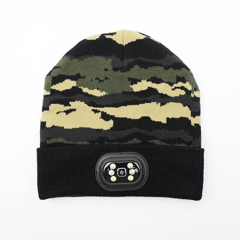 Мальчишеская вязаная шапка со светодиодной подсветкой, перезаряжаемая
