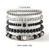5Pcs Crystal Beaded Stretch Bracelet Set Dazzling Crystal Bead Bracelets Ornament for Personal Style and Gift Giving