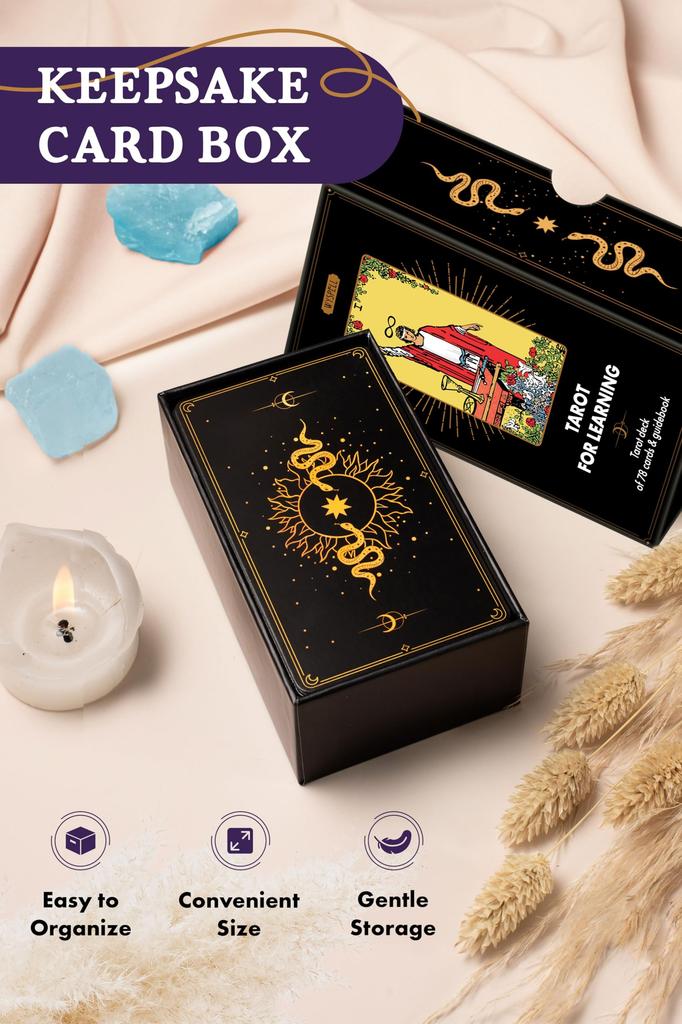 Wyspell Learning Tarot Meaningful Tarot Cards Meaningful Beginner Tarot Deck Beginner Cards with Guidebook - - -