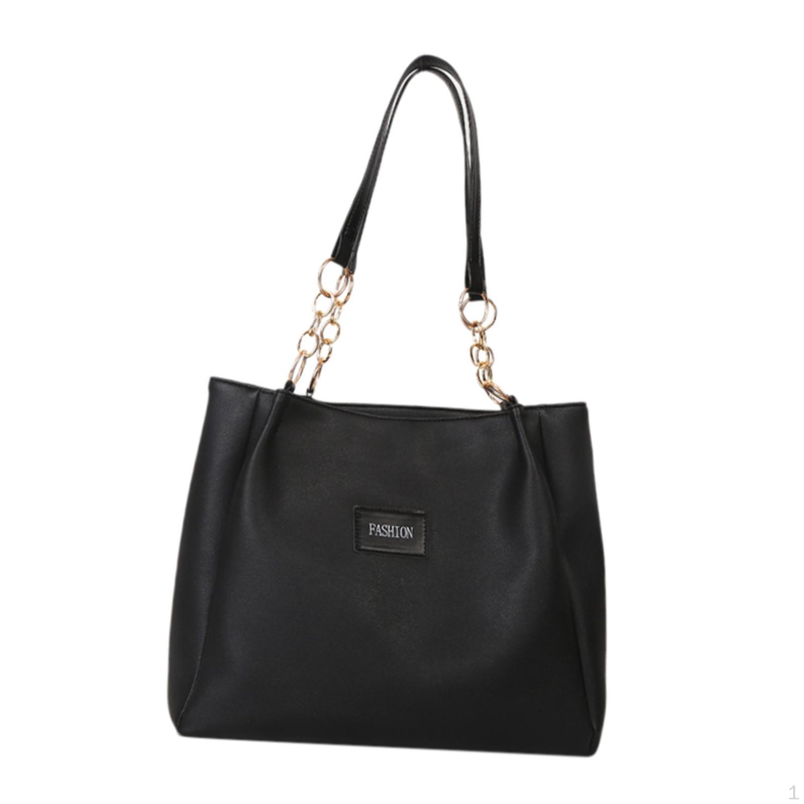 

Сумка через плечо из искусственной кожи, модная женская сумка-тоут для вечеринок, отпуска, путешествий чёрный