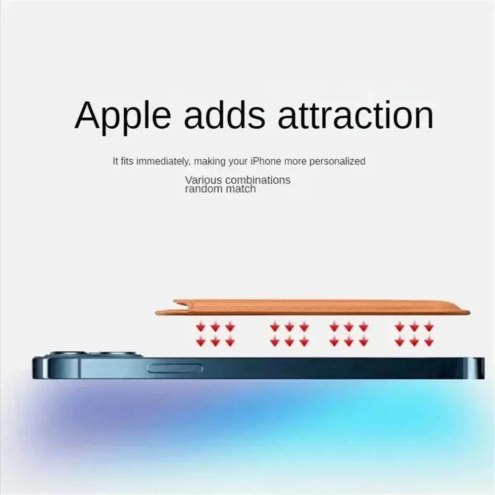 Starker magnetischer Leder-Kartenhalter Leder-Geldbörse Geeignet für IPhone 17 16 15 14 13 12 Pro Max, Samsung S26 S25 Ultra S24 Plus