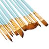 12Pcs Fine Detail Paint Brush Set Double Color Taklon Hair Paintbrushes for Miniature Acrylic Oil