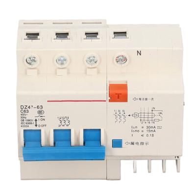 Jistič 3P 63A 220V Ochrana proti přetížení, zkratu, úniku proudu