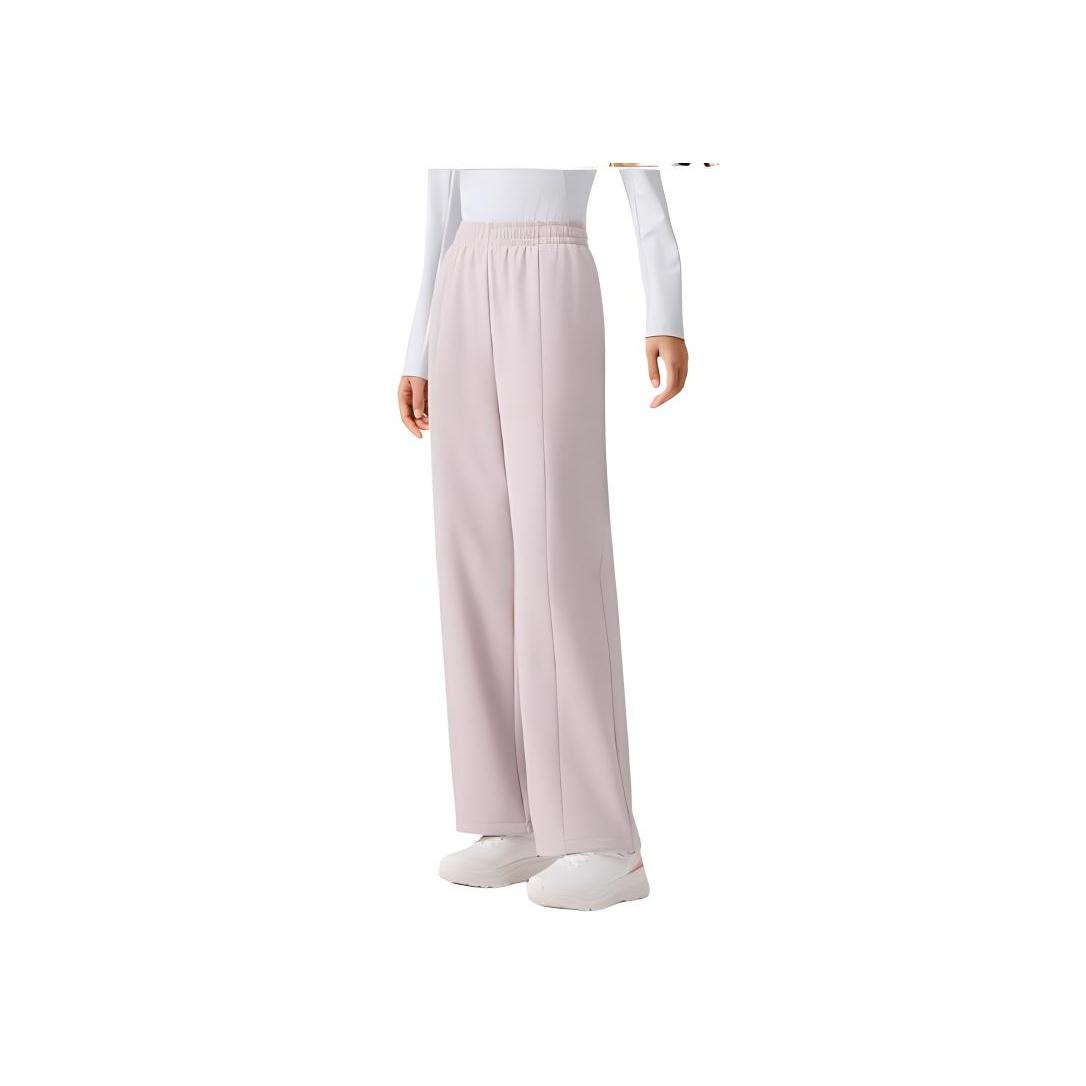 

Anta Womens Training Series Sport Simple Solid Color Straight Leg Thickened Loose Casual Pants Women bottoms Berry-Pink 962517503-3 XS