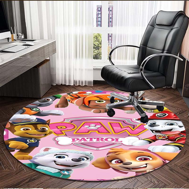 PAW Patrol Print Round Rug, Washable Floor Carpet, For Entryway Dorm Laundry Room Office Study, Home Decor Birthday Christmas Gift