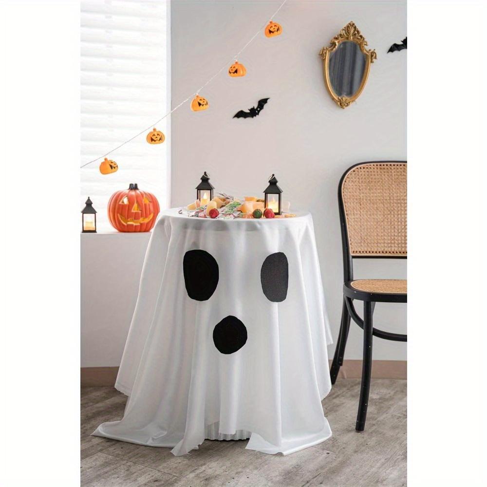 Halloween Tablecloth. Funny face design for party, home & holiday decor.