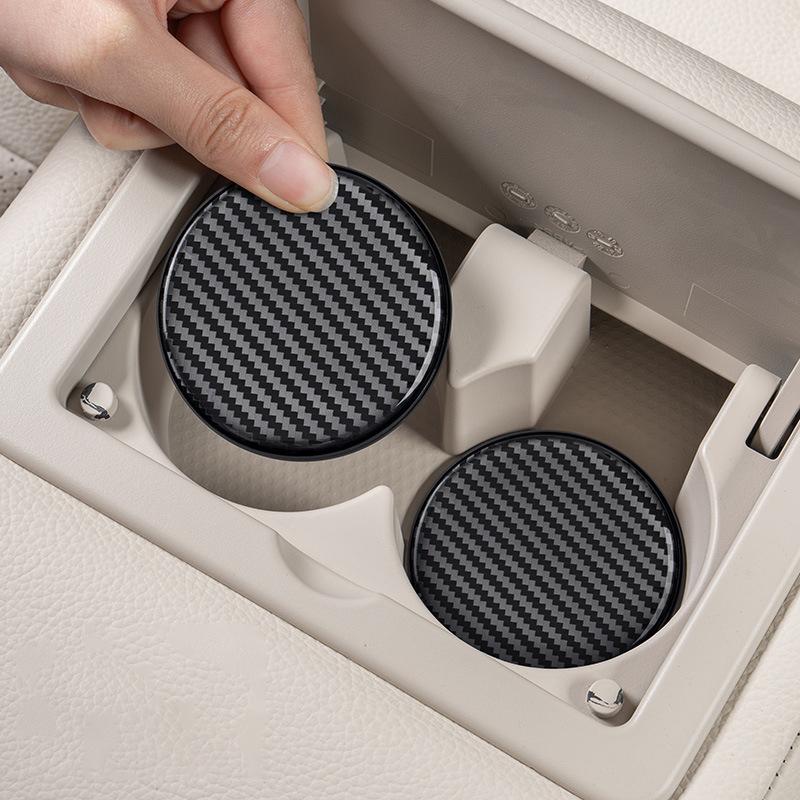Car Cup Holder Insert Coasters 2 Pcs Anti Slip Design for Vehicle Interior Enhancements
