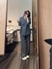 Southeast Asia Spring/Autumn Korean Style Women's Plus Size Casual Suit with Wide-Leg Pants