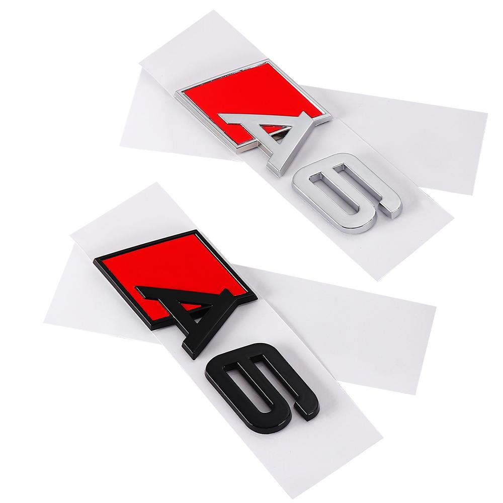 3D ABS Car Body Rear Trunk Stickers A3 A4 A5 A6 A7 A8 Emblem For Hot Sline TT RS7 A6L RS3 RS4 Auto Tail Badge Replacement Decal
