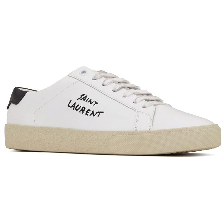 Saint Laurent  Court Classic SL/06 Low Optic White Black 2021 Women Sneakers 610649-08G10-9061