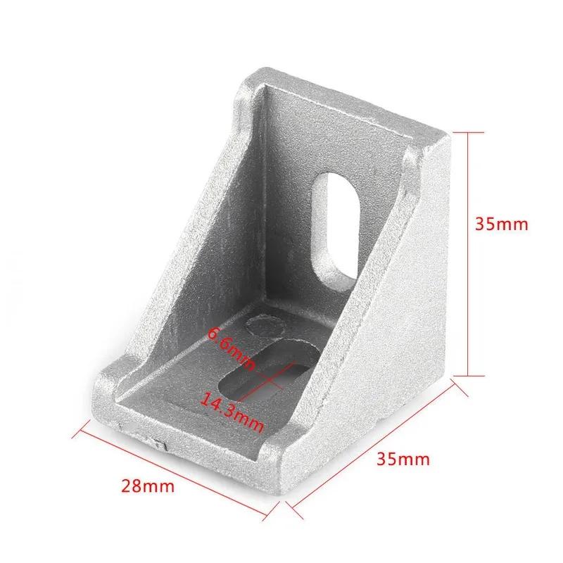 5/10PCS 2020-4040 Aluminum Corner Bracket, L Shape 90 Angle Connector, High Precision CNC Milled for T-Slot Profile Framing