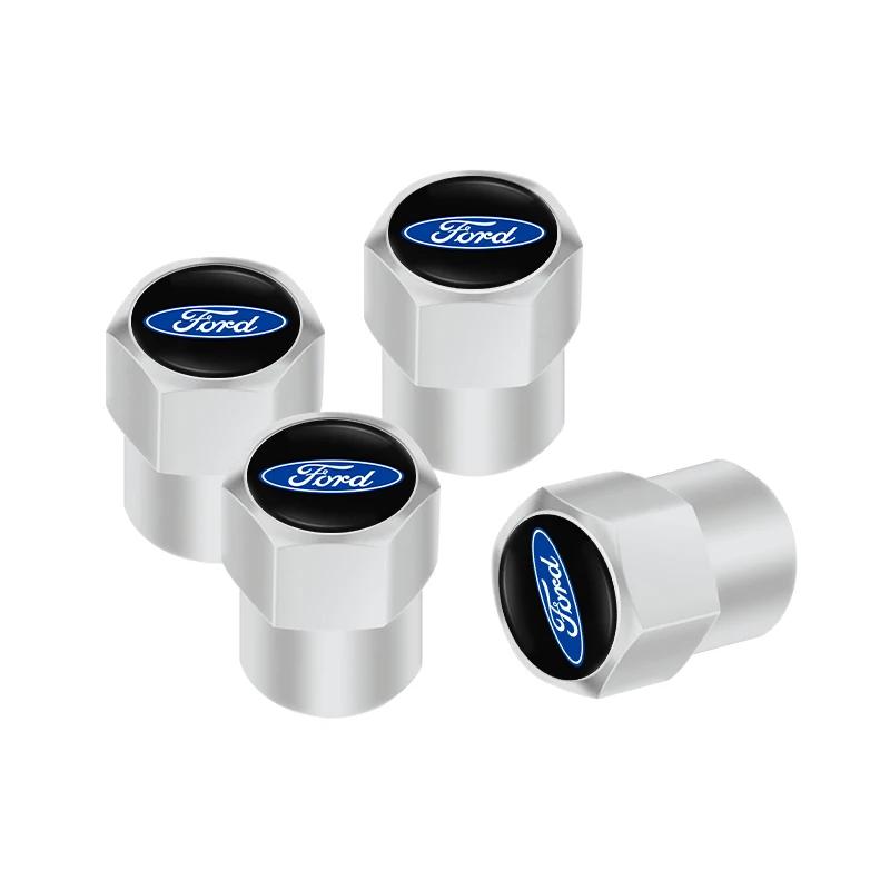 4PCS Car Emblem Metal Tire Valve Caps Tyre Dust Covers Accessories For Ford ST Line Mk2 Mk4 Mk8 Fiesta Mondeo Shelby Puma Escape djzh66