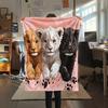 Little Lion pattern Flannel Blanket, High quality Comfortable for All Seasons, Home Decor, Warmth and Comfort, Perfect for Gifts.