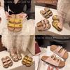 Retro Cool Slippers Women's Summer New Casual Thick-soled One-word Drag Women's Sandals Holiday Wind Beach Shoes