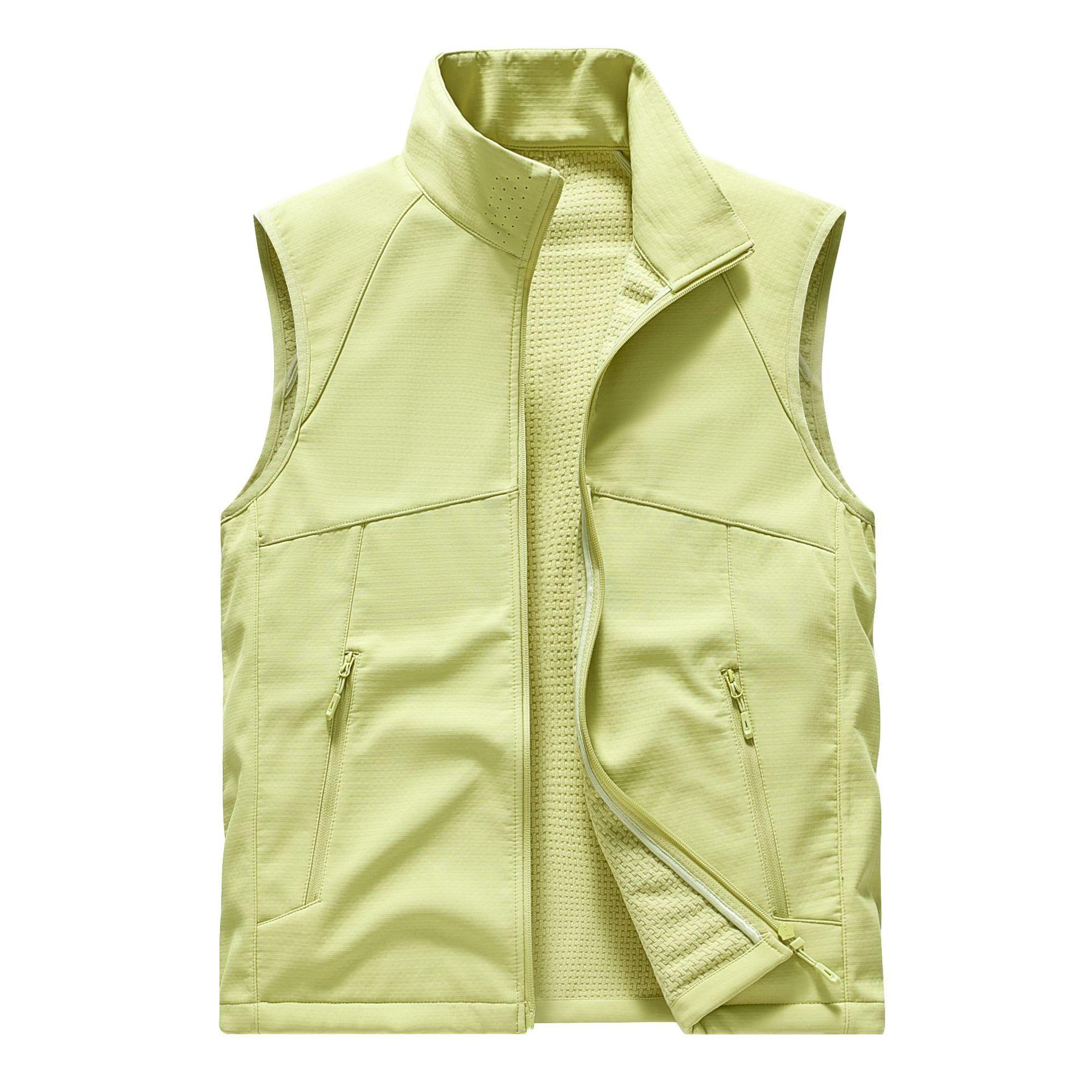 

2025 высокоэластичный клетчатый композитный жилет с крестообразным переплетением, мужской и женский, одинаковый, для занятий спортом на открытом воздухе и отдыха, жилет со стойкой XXXXL хаки