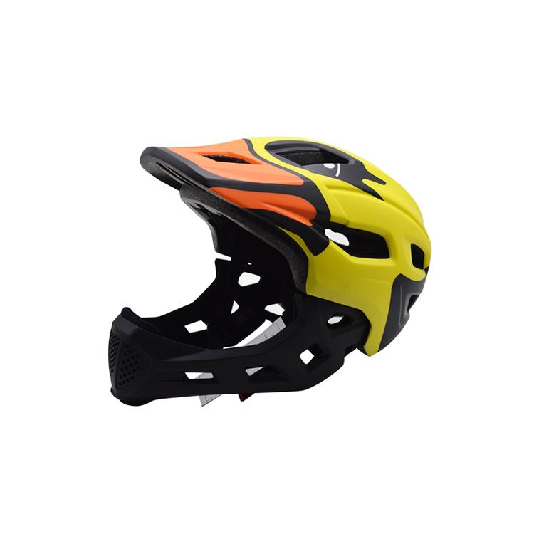 Grauer Fullface-Helm für Kinder, Fahrrad-Fullface-Helm, MTB-Fullface-Helm für den Sport