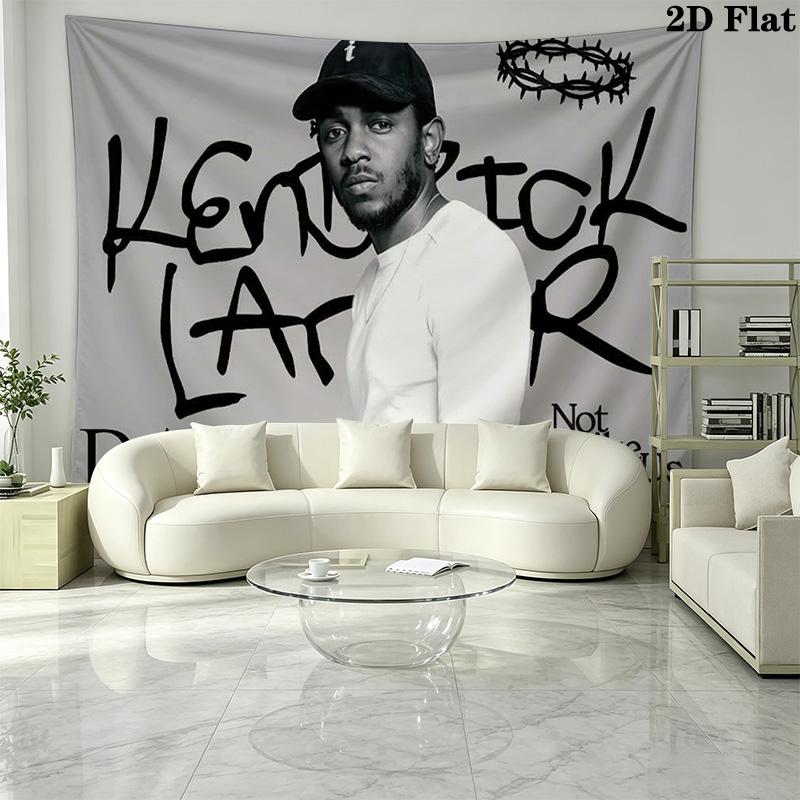 Kendrick Lamar Wall Tapestry Aesthetic Wall Hanging Printed Fabric Blanket Decorative Tapestries for Bedroom Living Room Home Decor