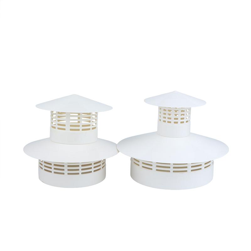Pvc Roof Ventilation Grille Rain Cap Round Hood For 75-250Mm Pipe Vents Chimney Outlet Weather Protection