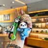 Kung Fu Panda Soft Rubber Keychain - Cute Schoolbag Ornament for Men & Women