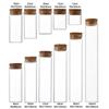 Cork Stopper Dragees Jars Bottles 12ml/15ml/20ml/30ml/40ml/50ml/55ml/60ml/80ml/100ml Small Glass Test Tube with Cork 20 Pieces