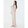 Lunaluz Women S Long Sleeve Two Piece pajamaS Eden roSe Mink Span Collar Neck 2c 
