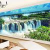 5D Diy Full Diamond Painting Scenery of Mountain Stream and Waterfall Diamond Cross Stitch Living Room Wall Painting Home Decor