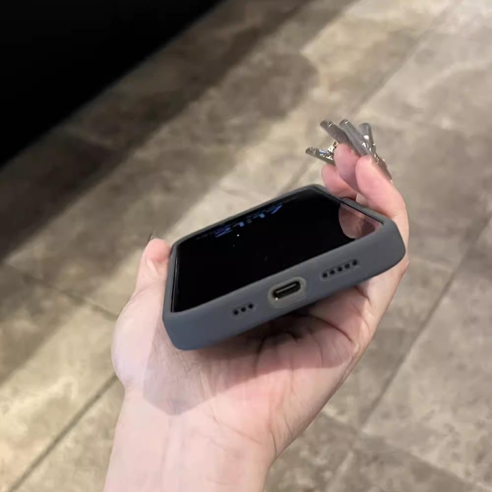 Magnetic Charging Suitable for IPhone 16 Mobile Phone Case Small Window Liquid Silicone Crystal Lens Apple 14 Protection Case