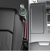 Universal Left Side PU Leather Console Side Seat Filler Organizer Cup Holder x1