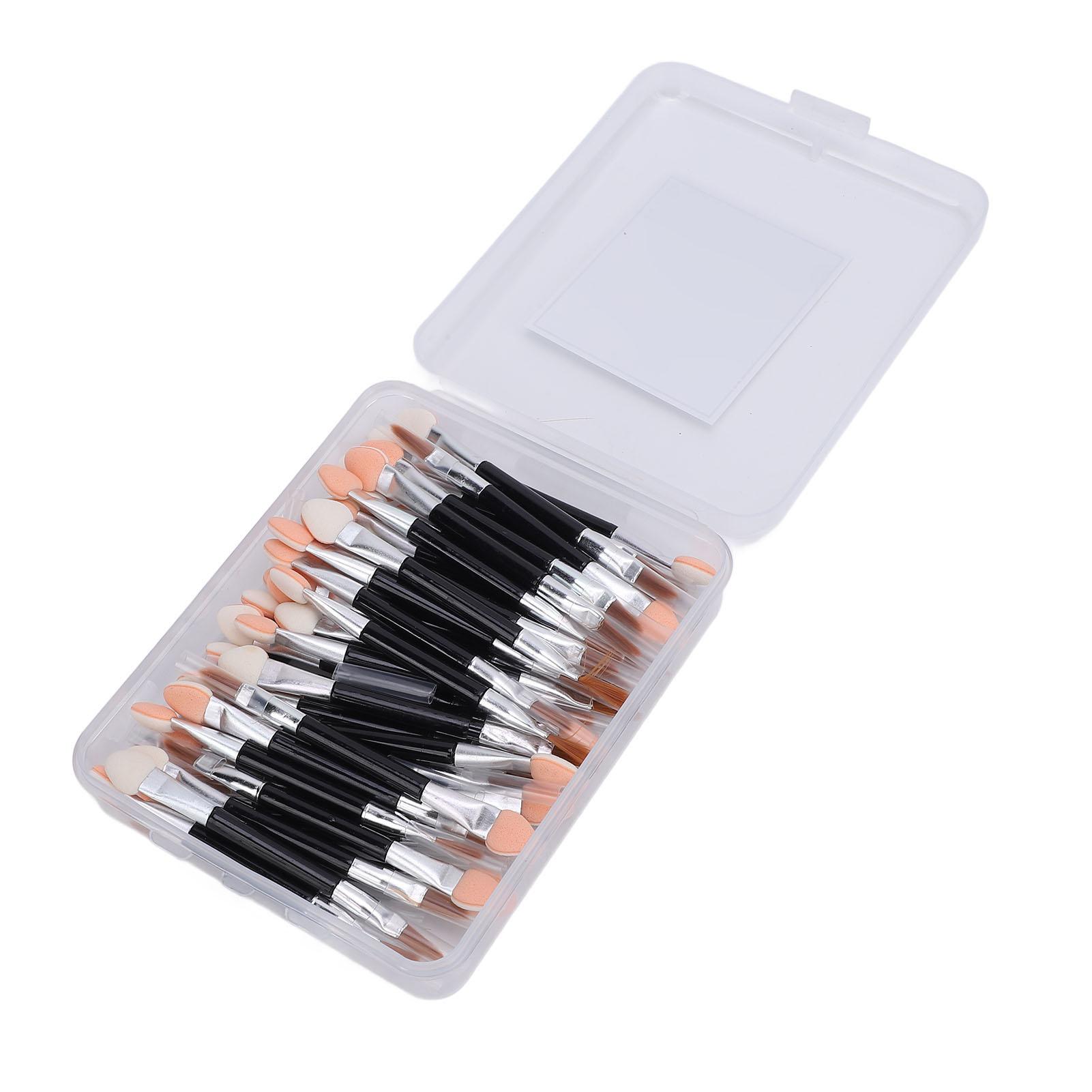 

50 шт. Кисть для теней для век, аппликатор-губка для теней, портативный двухсторонний аппликатор для теней для век