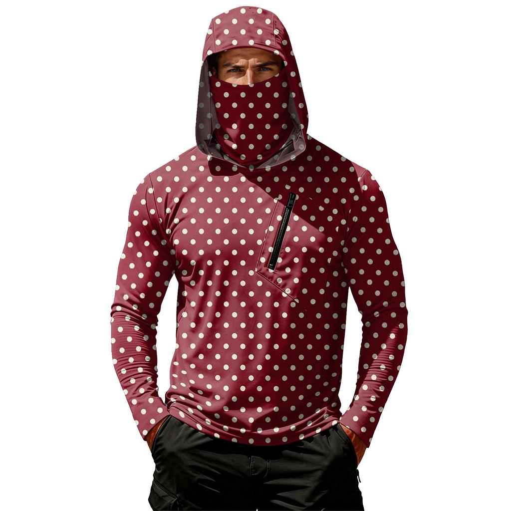 Men's Casual Hooded Long Sleeve Sunscreen Top
