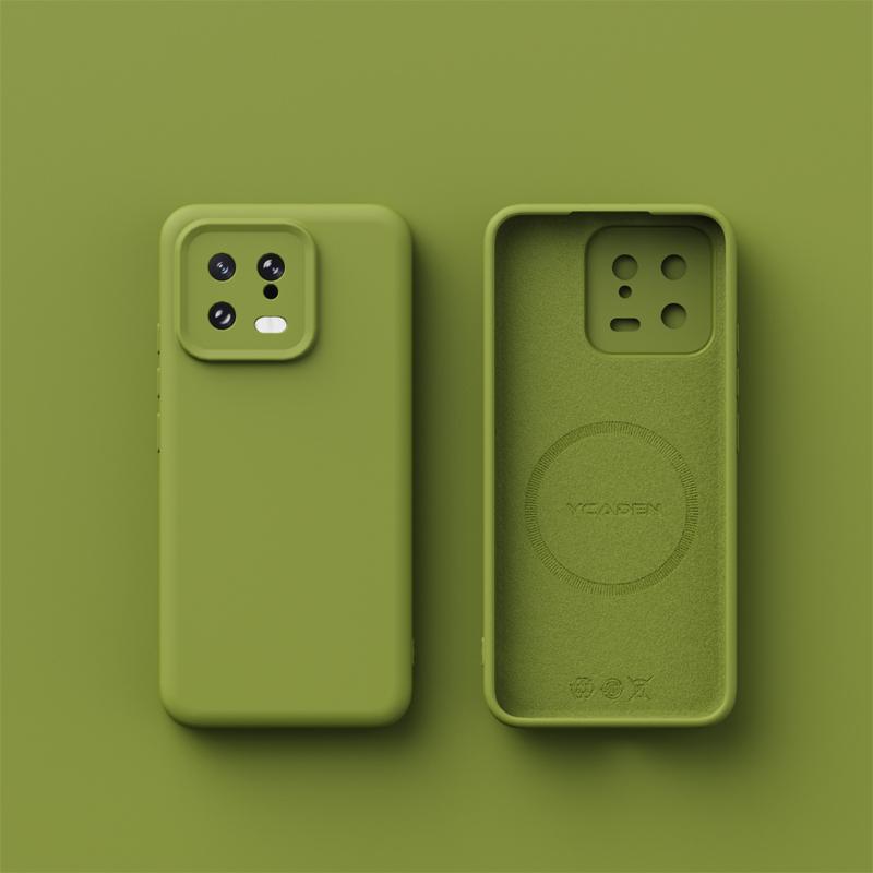 Xiaomi 13 12 Pro 12x 12s İçin Kablosuz Şarj Magsafe Yumuşak Sıvı Silikon Telefon Kılıfı Manyetik İnce Cilt Koruma Kapağı
