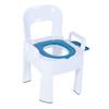 Squat Toilet Commode Chair Detachable Foldable Non Slip Armrest Backrest Cushion Quick Drying Extra Wide Commode Bathroom Sitting Bath Stool