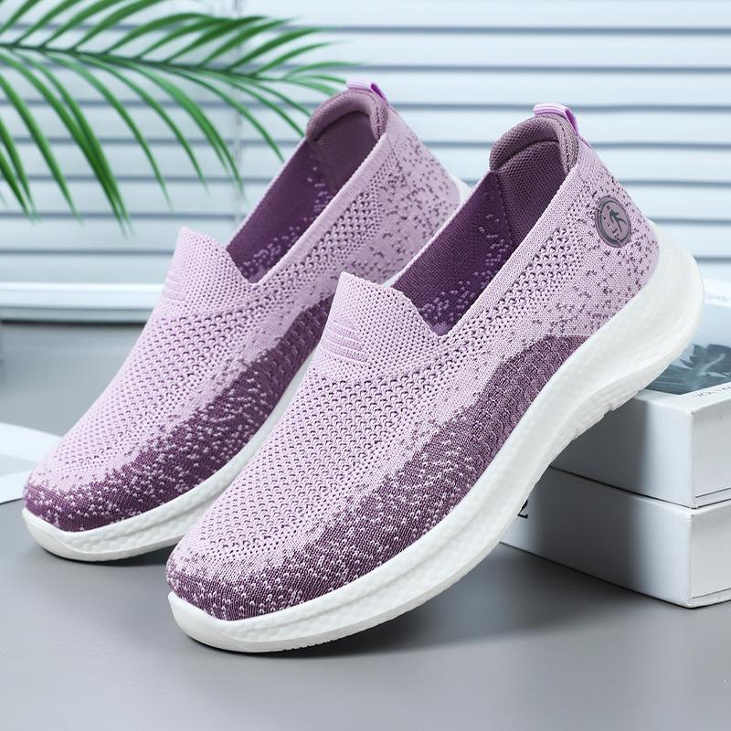 Sommer neue Mesh atmungsaktive Einzelschuhe Damen Ein-Pedal bequeme Mutterschuhe Schuhe leicht Mode Einzelschuhe