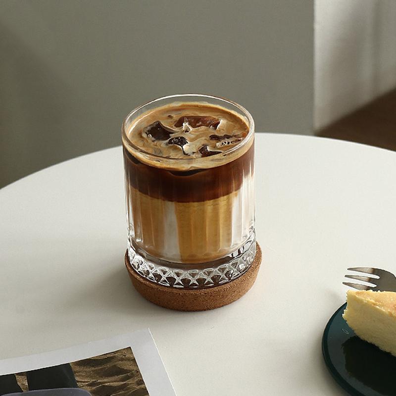 4pcs Glass for Drinking 8oz Whiskey Cup Set Transparent Crystal Diamond Painting Cup Juice Cocktail Glass Household Drinkware