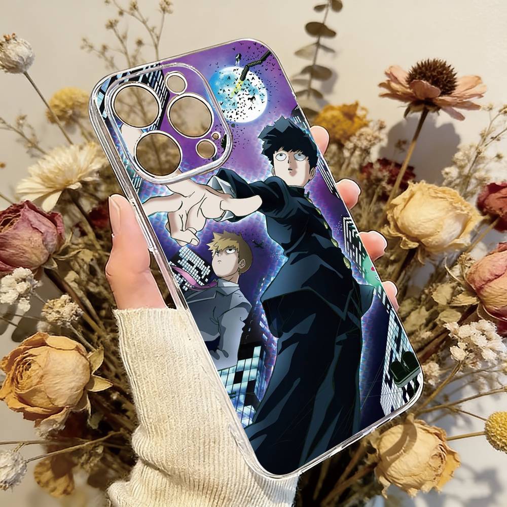 

Mob Psycho 100 Shigeo Kageyama Phone Case For iPhone 17 16 15 14 13 12 11 Mini Pro Max Plus Transparent Cover iPhone13PRO