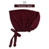 Solid Color Elastic Tie-Back Modal Undercap Hijab Scarf Adjustable Kufi Cap