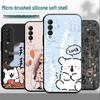 Black Cartoon Chinese Style Silicone Honor X20se Phone Case with Tempered Glass Protector
