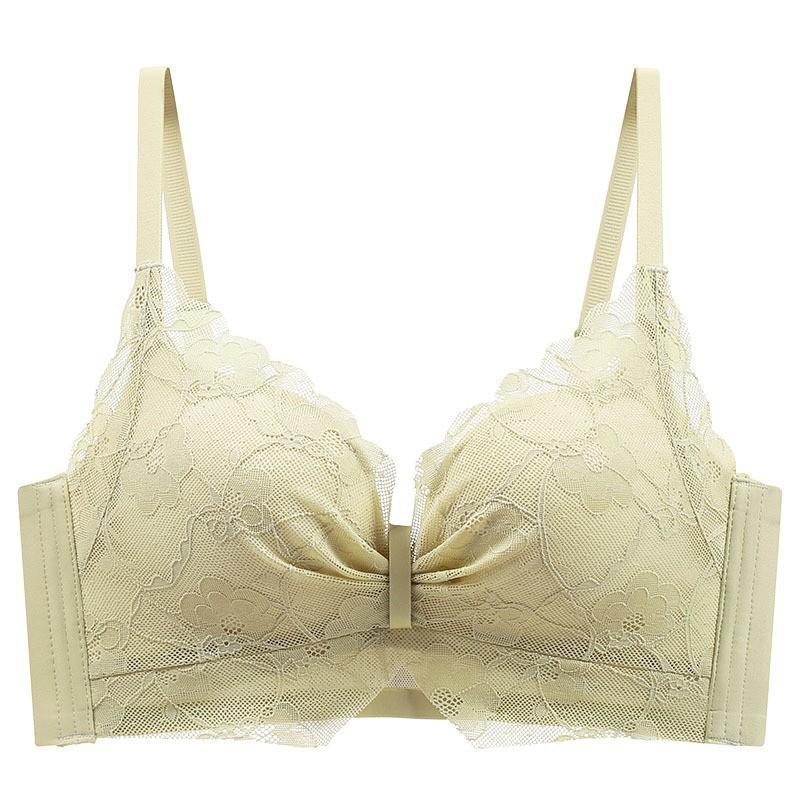 French Style Lingerie for Women Gathered Together Gathered with Breasts Anti Sagging Bra No Steel Hoop Support Comfortable Lace Bra