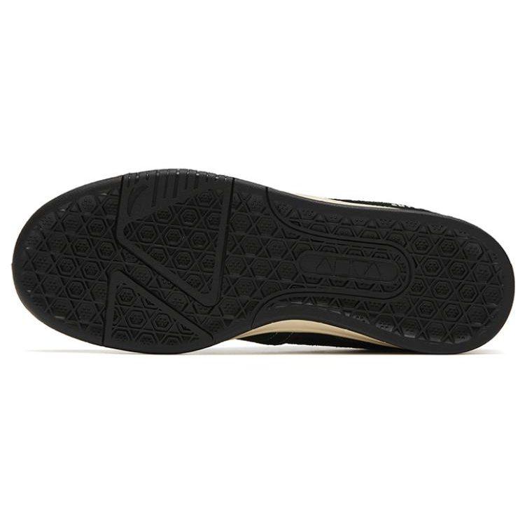 Anta Jie Ao Non slip Lightweight Low top Skateboard Shoes Women's Black White Green 122248090S-1