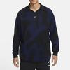 Nike Culture Of Football Logo Embroidered Polo Casual Knit Long Sleeve Sweater Men sweater Dark-Navy FD7285-410