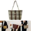 Trendy Woolen Color Block Striped Tote Bag For Women Ideal For Commuting And Everyday Use
