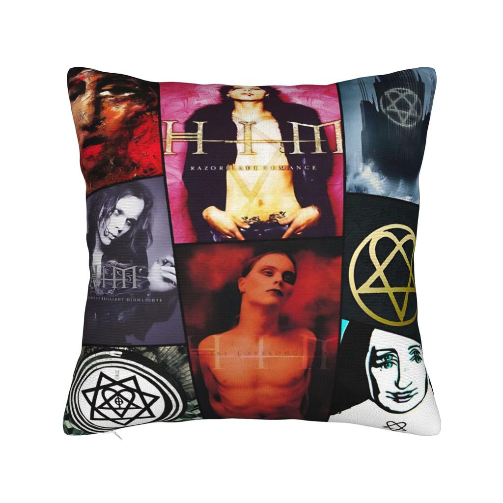 Pillow Cover Him Ville Valo Band Razorblade Romance Funny Pillow Case For Sofa Home Decoration Pillowcases