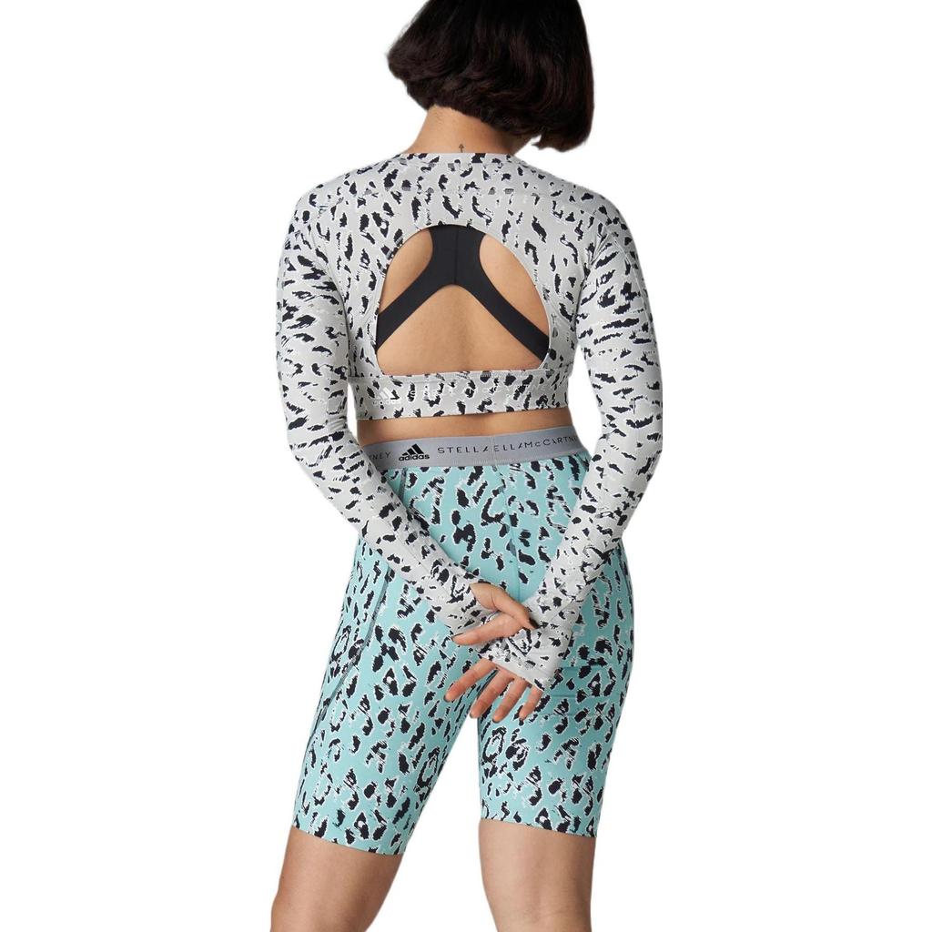 (WMNS) adidas by Stella McCartney TrueStrength Langarm Cropped Top Asien Größe 'Weiß Schwarz' Damen HC6851