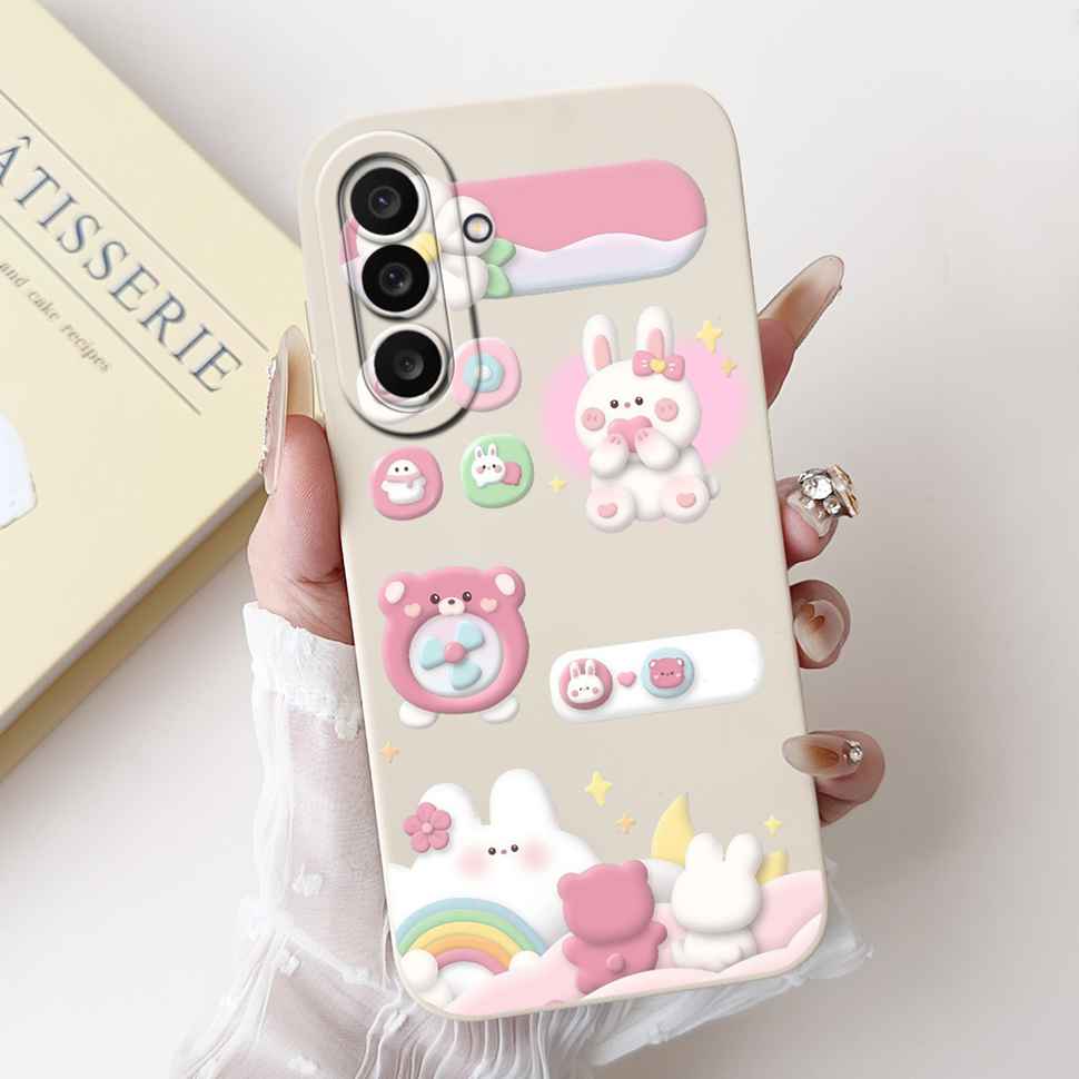 For Samsung Galaxy M56 5G 6.73" Case Cute Cartoon Animal Bow Soft Silicone Cover For Samsung M56 SM-M566B/DS Bumper Phone Shell
