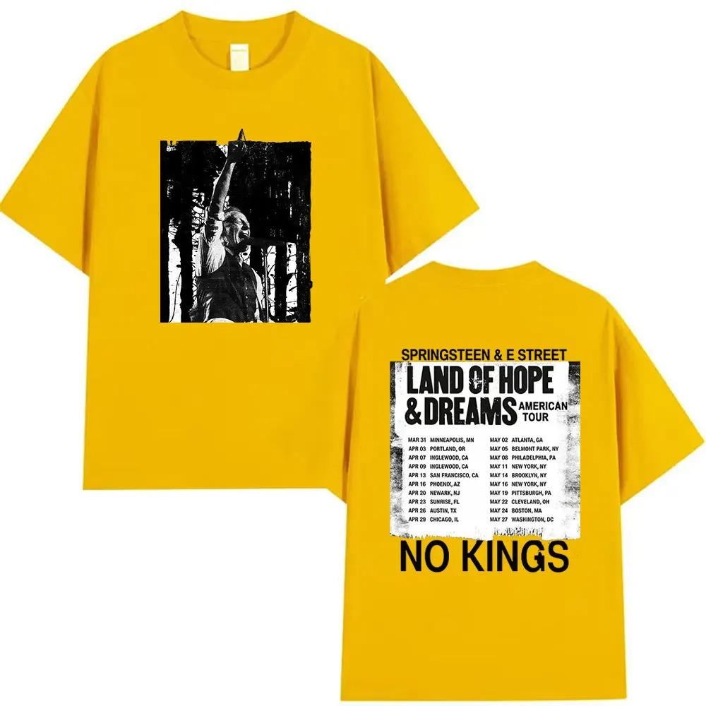 Rock Band Bruce Springsteen Land of Hope & Dreams Tour 2026 Maglietta Grafica Unisex Hip Hop Gotica a Maniche Corte Streetwear