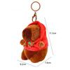 Cute Capybara Plush Toy Keychain Hoodie Stuffed Animals Simulation Doll Small Size Anime Fluffty Toy Plush Pendant Birthday Gift
