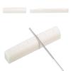6 String Acoustic Guitar Nut and Saddle Pre-Slotted Bone Nut with Nut Files Set 320/240 Grits