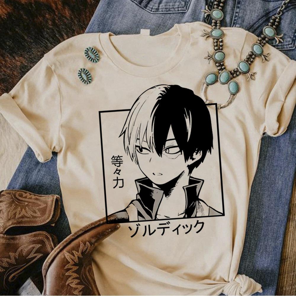 My Hero Academia Top Tees Women Punk Korean Clothes 2000s Pastel Graphic Y2k Tshirt 80s Punk Retro Streetwear Grunge Comfortable